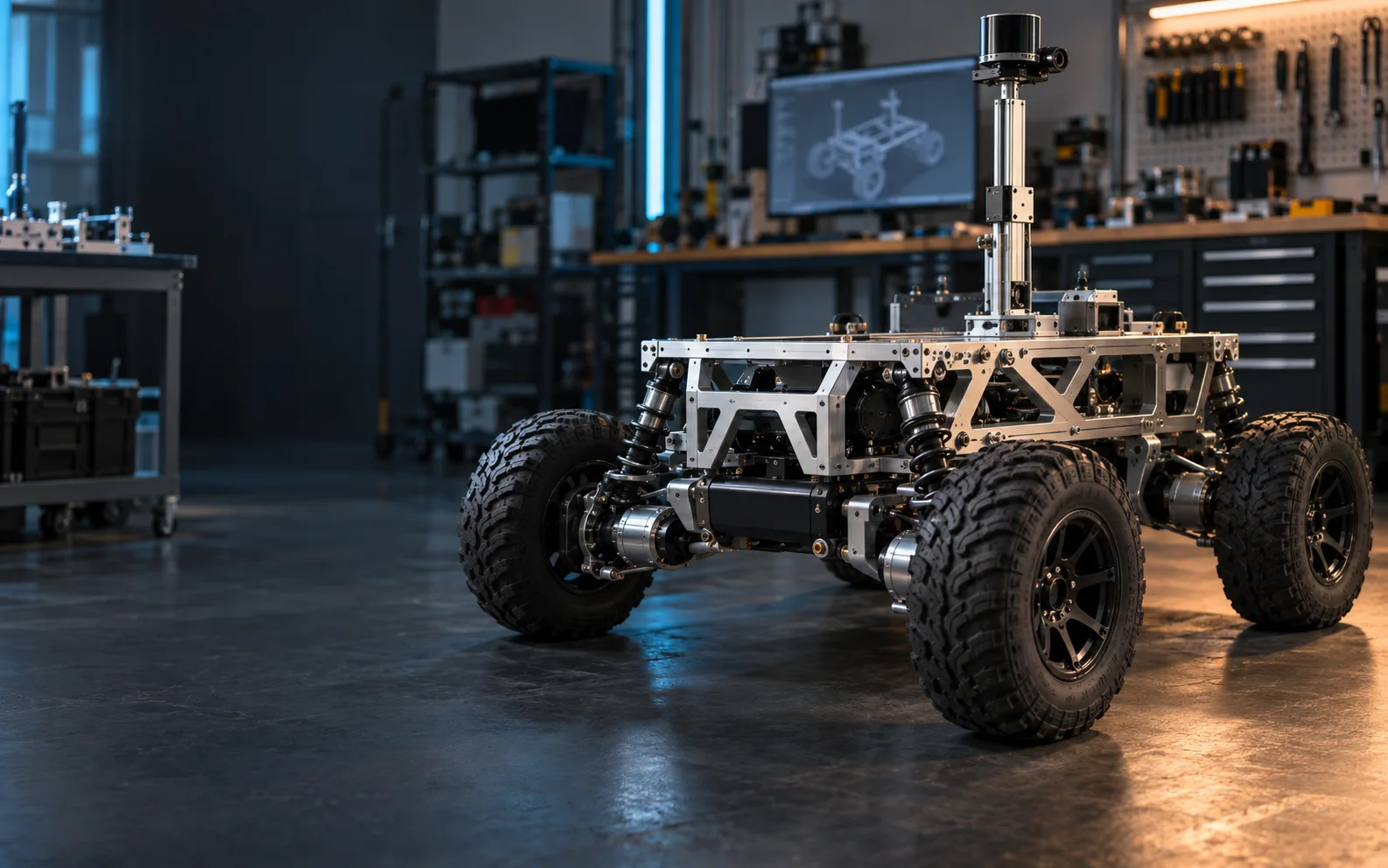 Châssis et motorisation d'un robot mobile