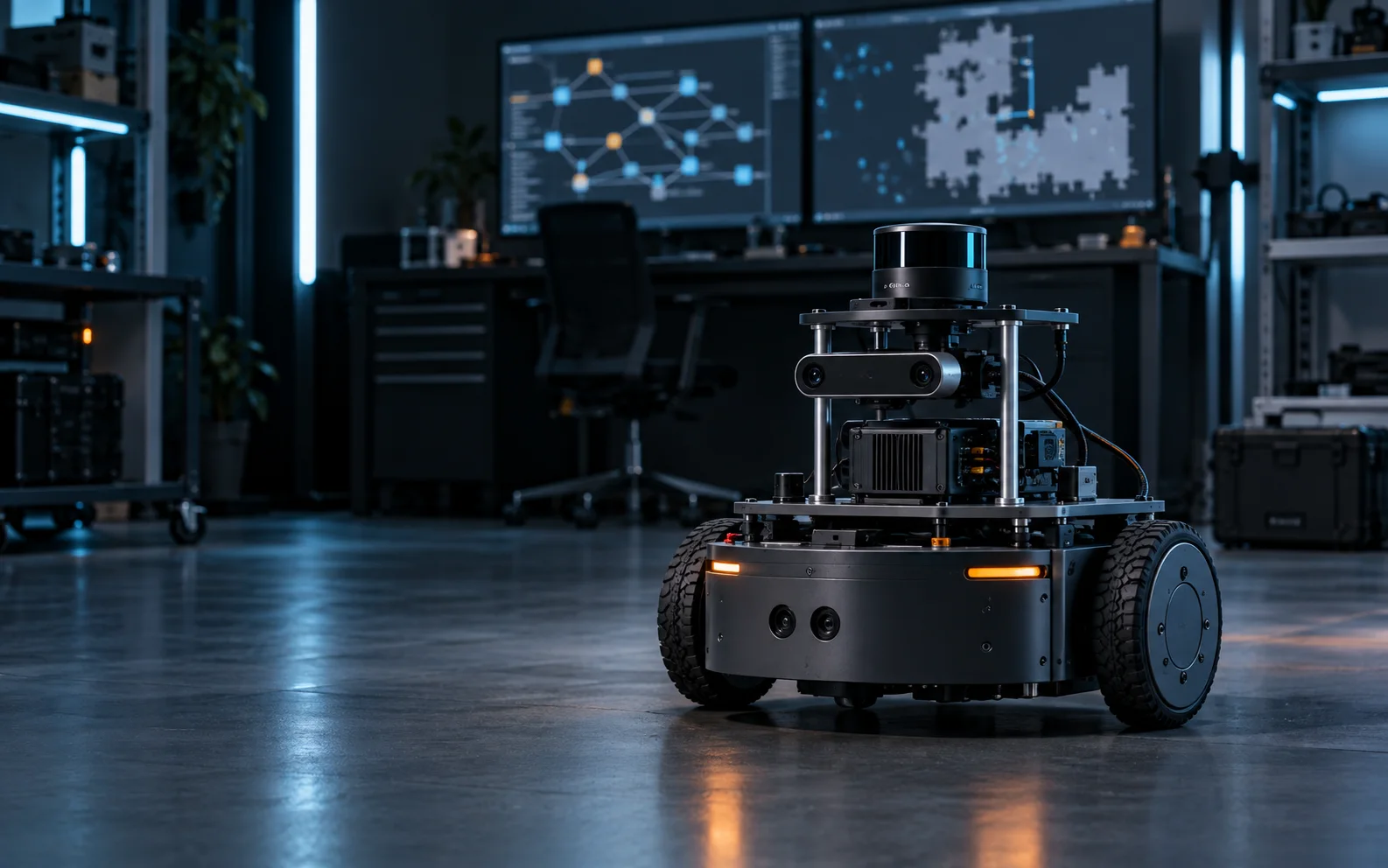 Autonomous mobile robot developed with ROS 2