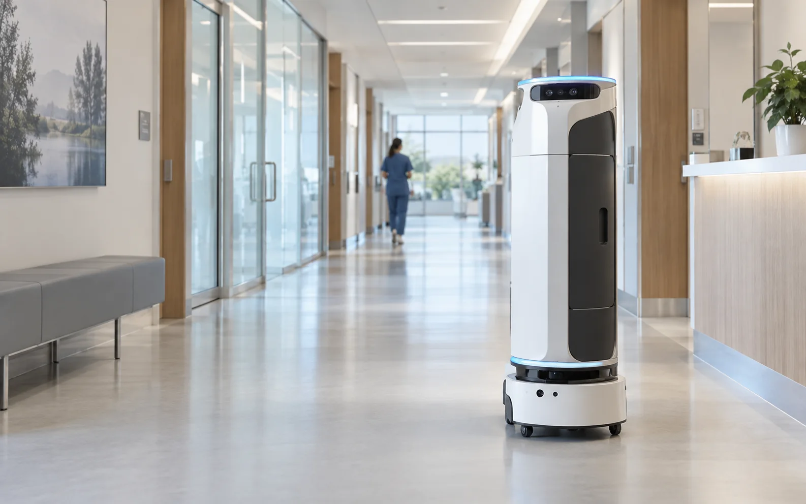 Robot mobile de service conçu par un bureau d'études en robotique